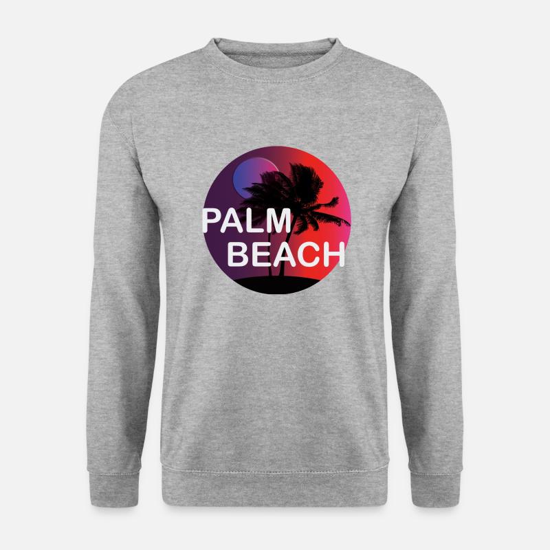 PalmBaech - Unisex Pullover - Weißgrau meliert