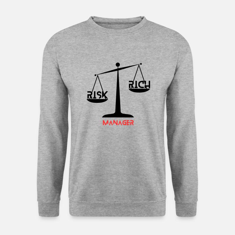 RISK Manager WAGE 4 - Unisex Pullover - Weißgrau meliert