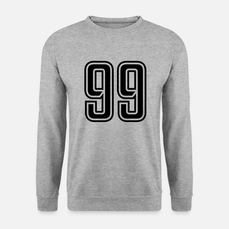 99 - Unisex Pullover - Weißgrau meliert