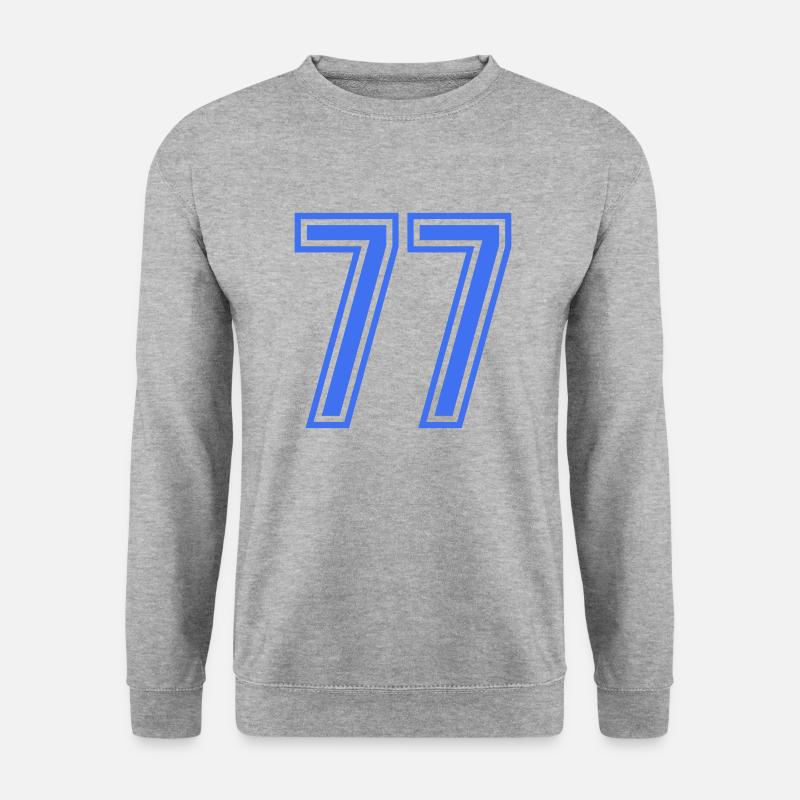 77 - Unisex Pullover - Weißgrau meliert