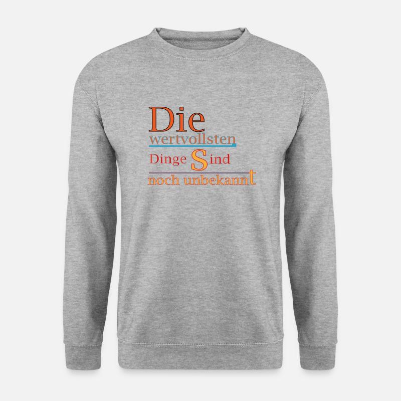Schöne Dinge - Unisex Pullover - Weißgrau meliert