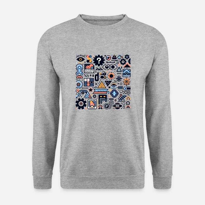 Abstract Geometric Patterns - Unisex Sweatshirt - salt & pepper