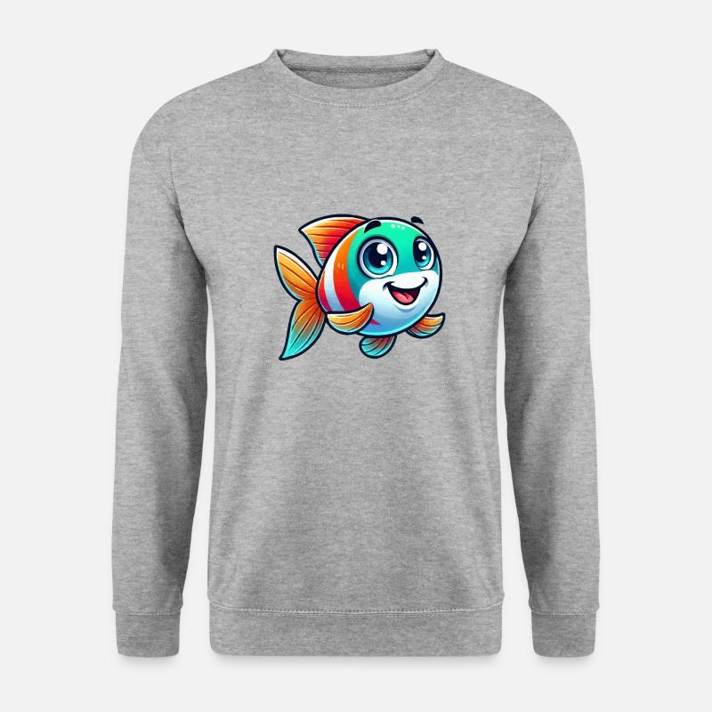 fish comic - Unisex Sweatshirt - salt & pepper