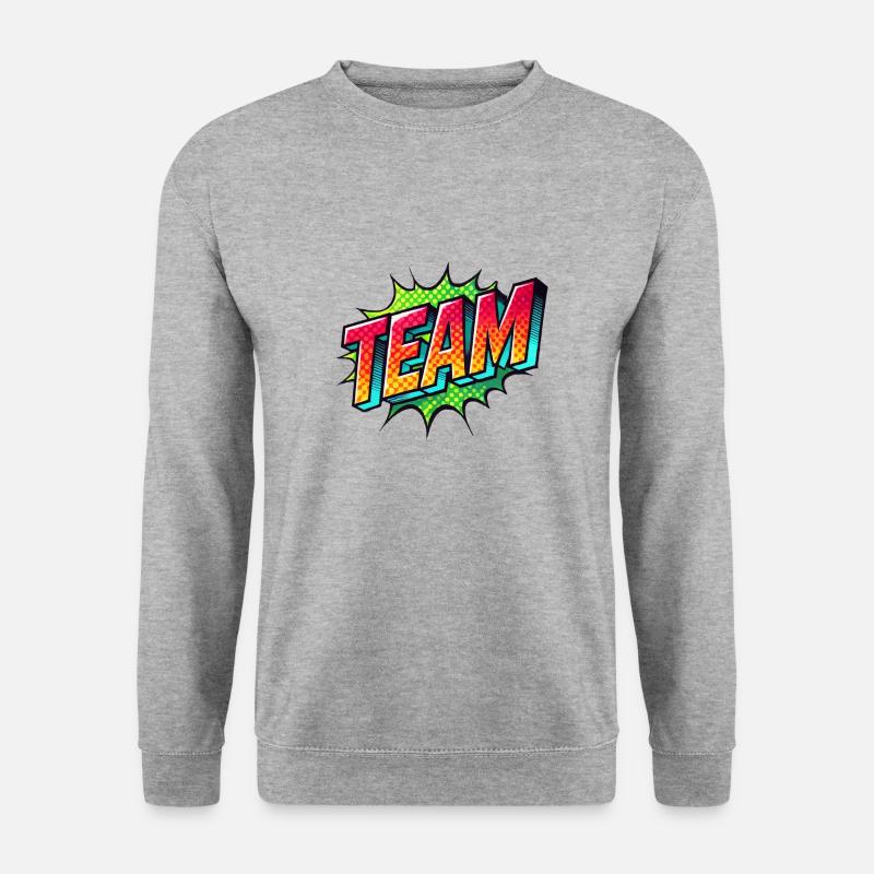 team - Unisex Pullover - Weißgrau meliert