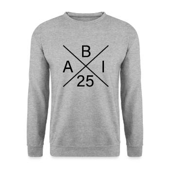 ABI 25 - Abitur 2025 - Du hast es geschafft! - Unisex Pullover - Weißgrau meliert - Vorne - Alina (178cm) & Michal (187cm)