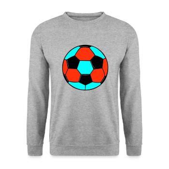 fussball 2 - Unisex Pullover - Weißgrau meliert - Vorne - Alina (178cm) & Michal (187cm)