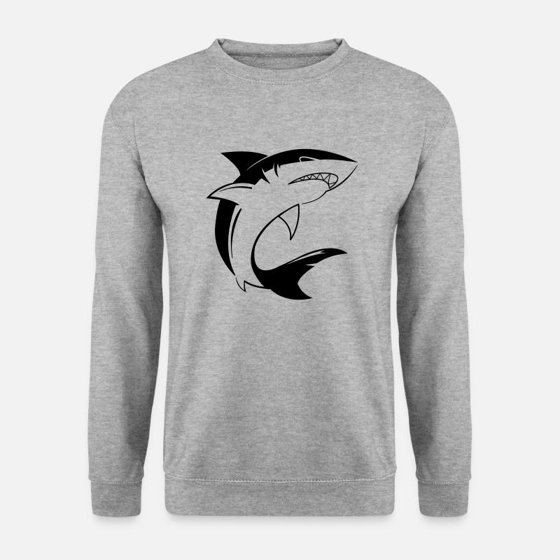 Hai Shark - Unisex Pullover - Weißgrau meliert