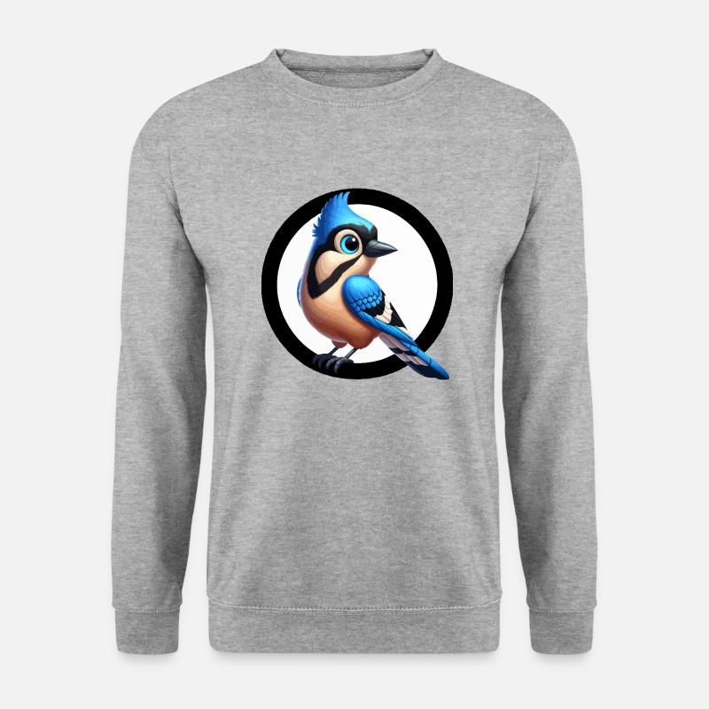 Jay 3d - Unisex Pullover - Weißgrau meliert