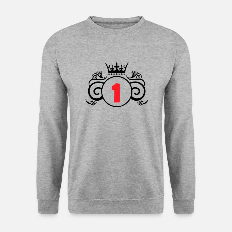 wappen 1 - Unisex Pullover - Weißgrau meliert