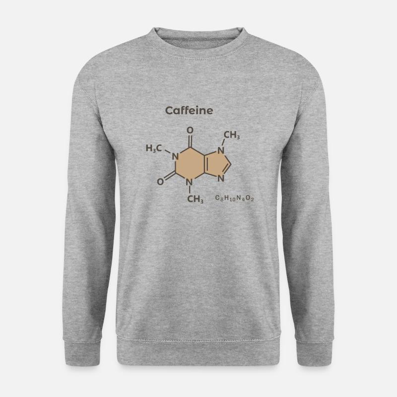 Koffein-Formel Stilvoll - Unisex Pullover - Weißgrau meliert