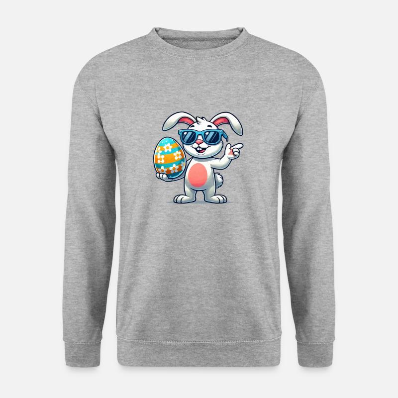 osterhase sonnenbrille - Unisex Pullover - Weißgrau meliert