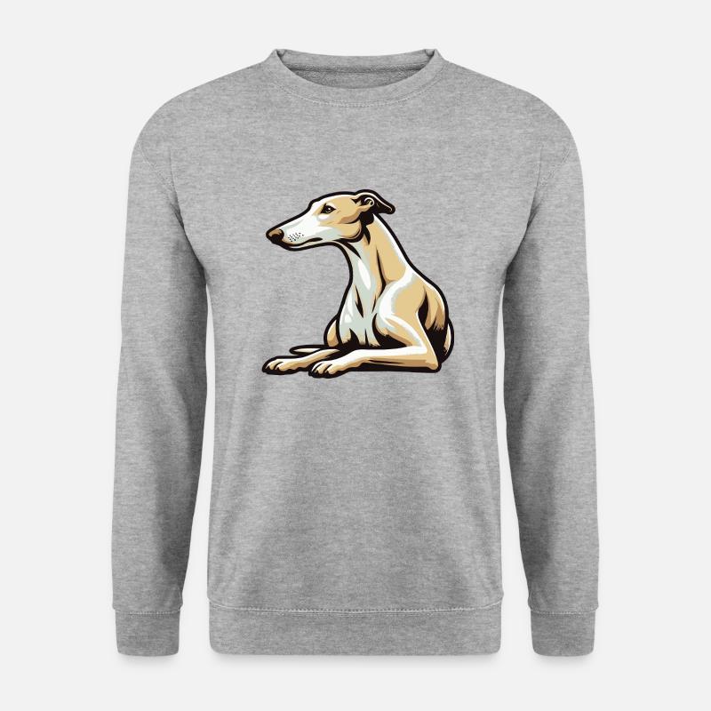 Windhund - Unisex Pullover - Weißgrau meliert