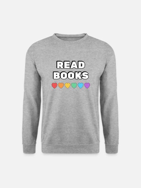 Read Books Rainbow Hearts - Unisex Sweatshirt - salt & pepper