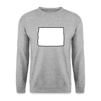 Namensschild in Tabellenformat - Unisex Pullover - Weißgrau meliert - Vorne - Alina (178cm) & Michal (187cm)