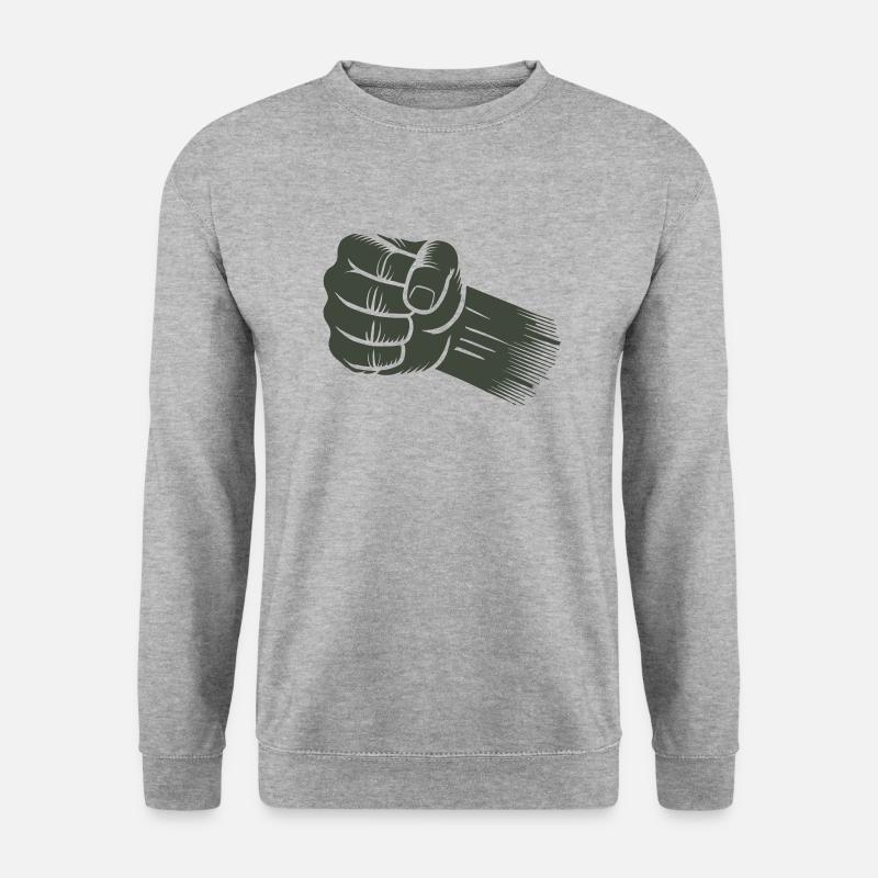faust - Unisex Pullover - Weißgrau meliert