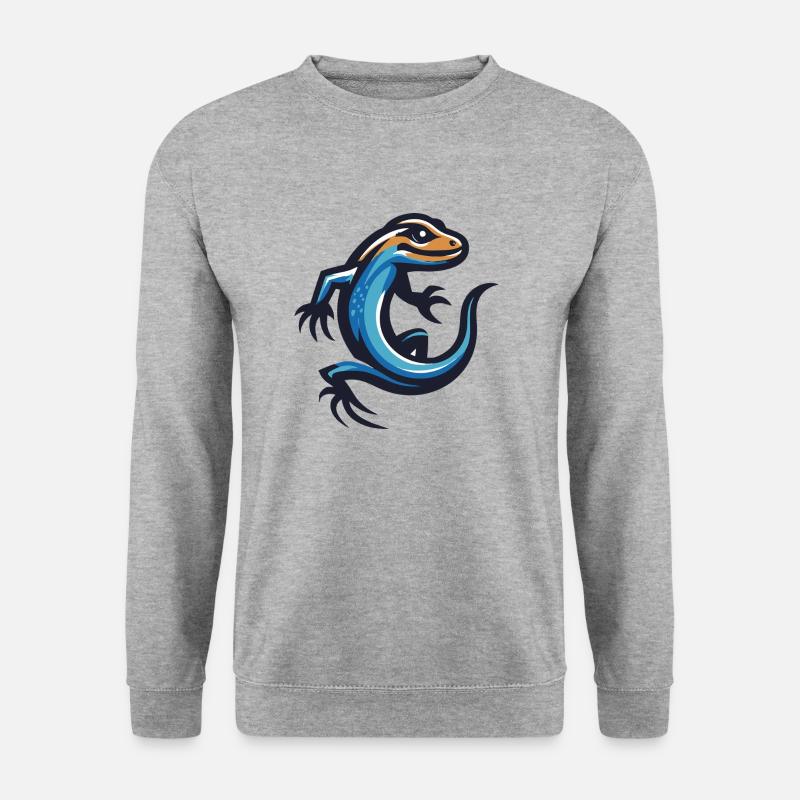 Eidechse mit Klaue - Unisex Pullover - Weißgrau meliert