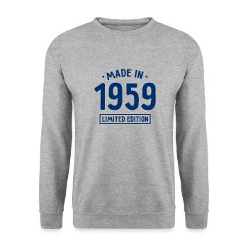 Fabriqué en 1959 - Edition limitée - Année de naissance - Sweat-shirt Unisexe - gris chiné - Devant - Alina (178cm) & Michal (187cm)