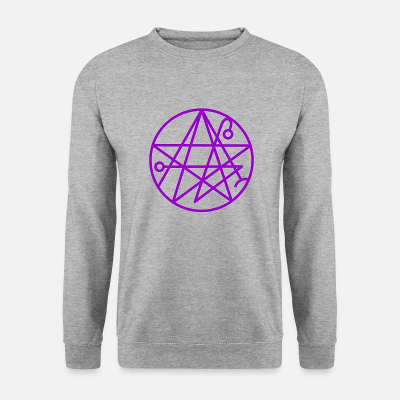 Necronomicon Symbol - Unisex Pullover - Weißgrau meliert