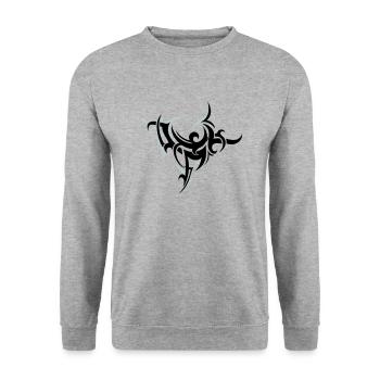 Tribal 2 - Unisex Pullover - Weißgrau meliert - Vorne - Alina (178cm) & Michal (187cm)