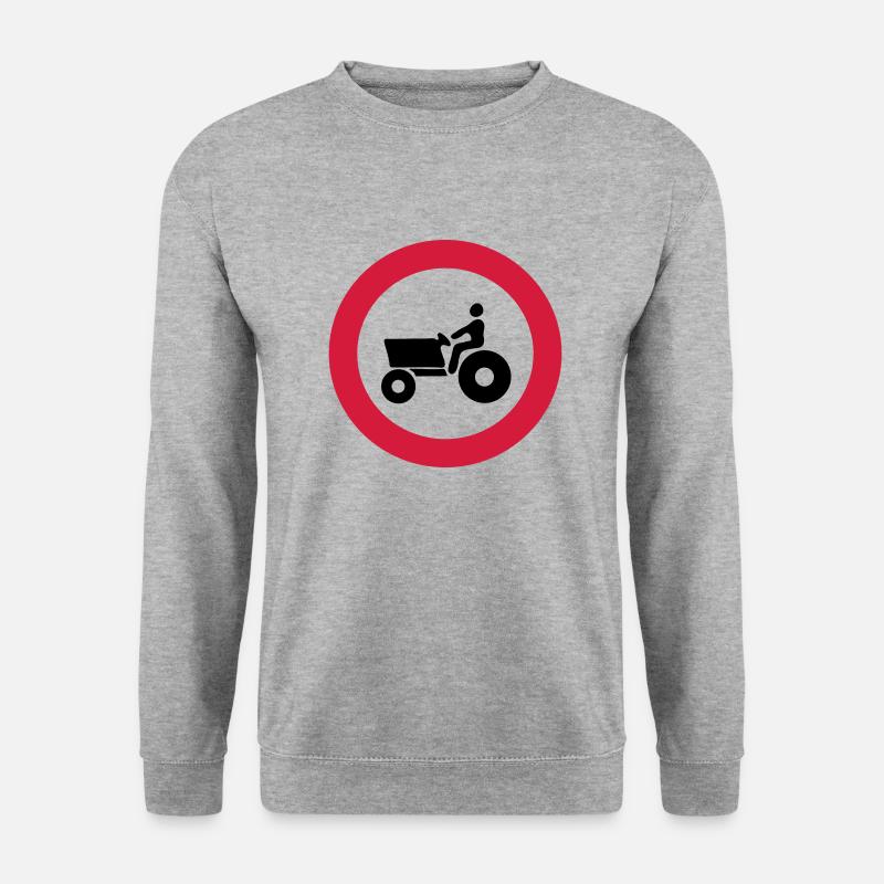 divieto trattori - Unisex Pullover - Weißgrau meliert