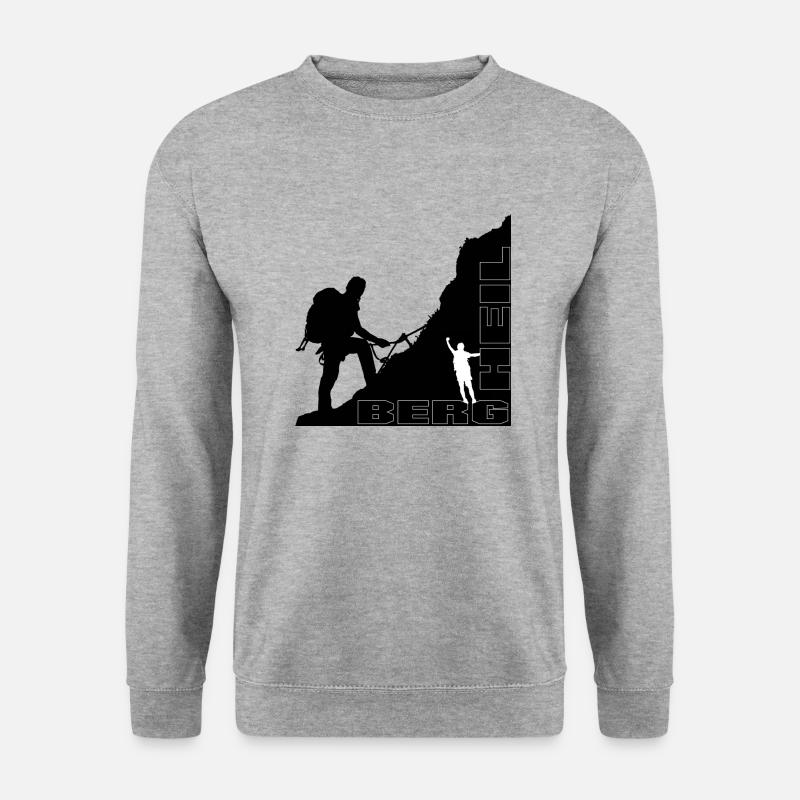 Kletterer - Unisex Pullover - Weißgrau meliert