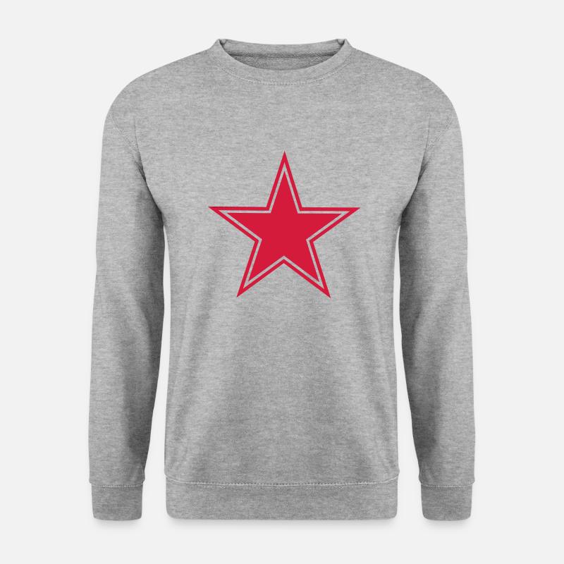 Red Star - Unisex Pullover - Weißgrau meliert
