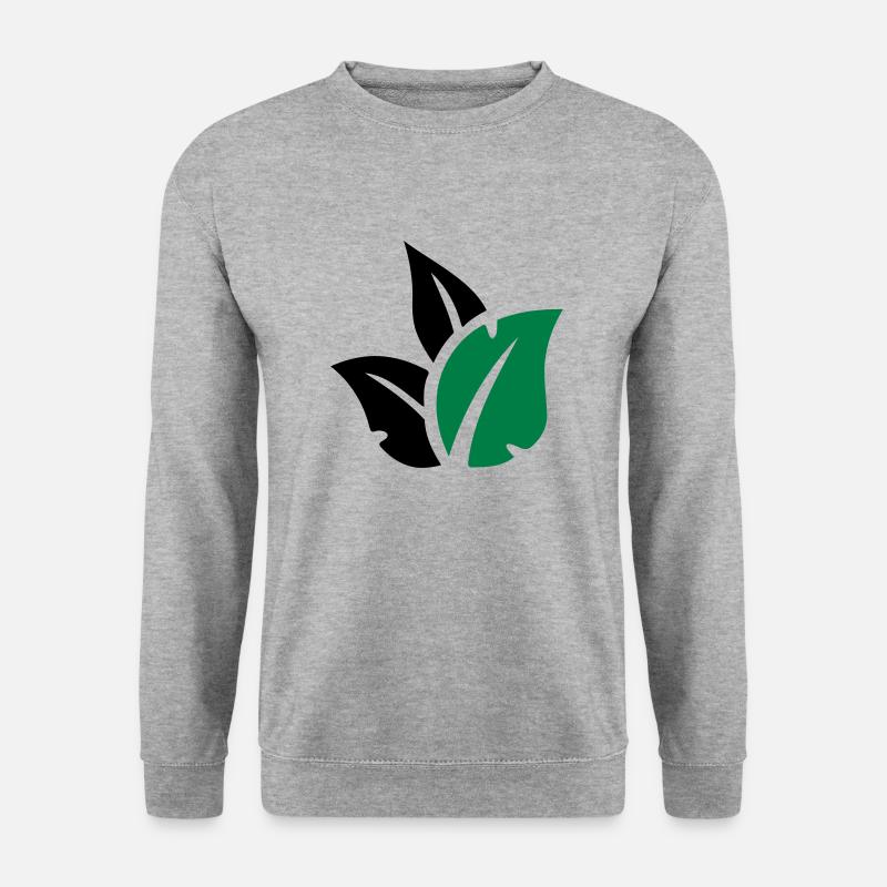 trileaf - Unisex Pullover - Weißgrau meliert