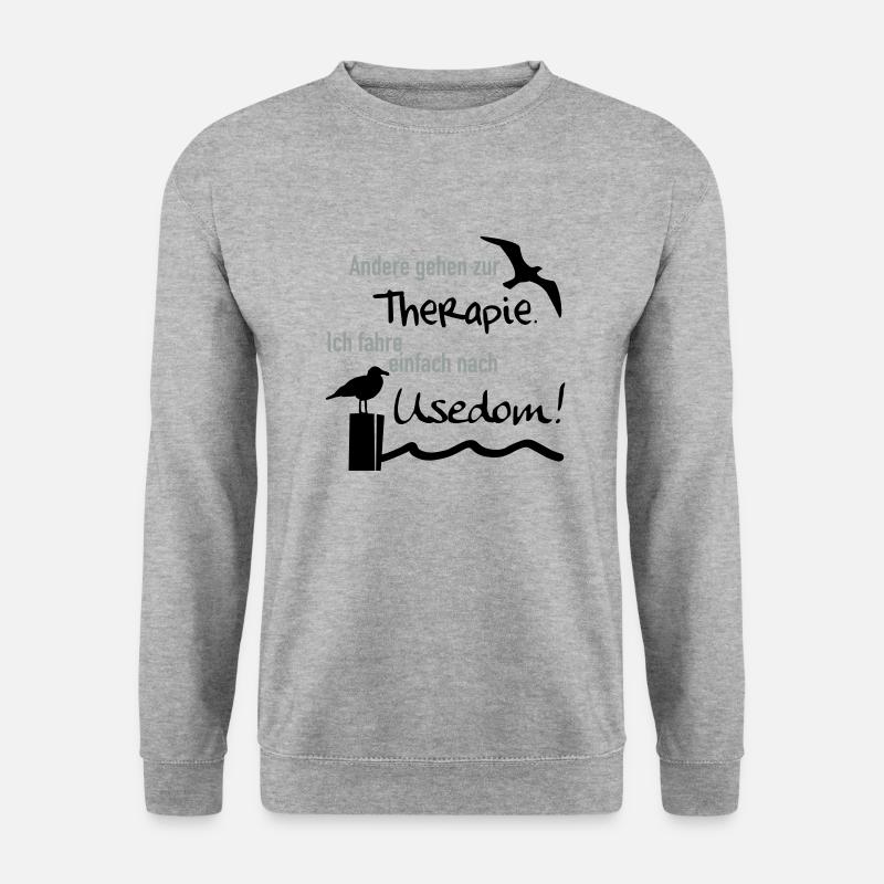 Therapie Usedom - Unisex Pullover - Weißgrau meliert