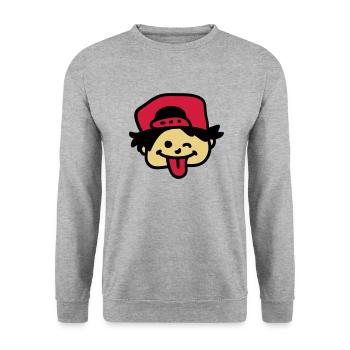 Naughty Boy 3 - Sweat-shirt Unisexe - gris chiné - Devant - Alina (178cm) & Michal (187cm)