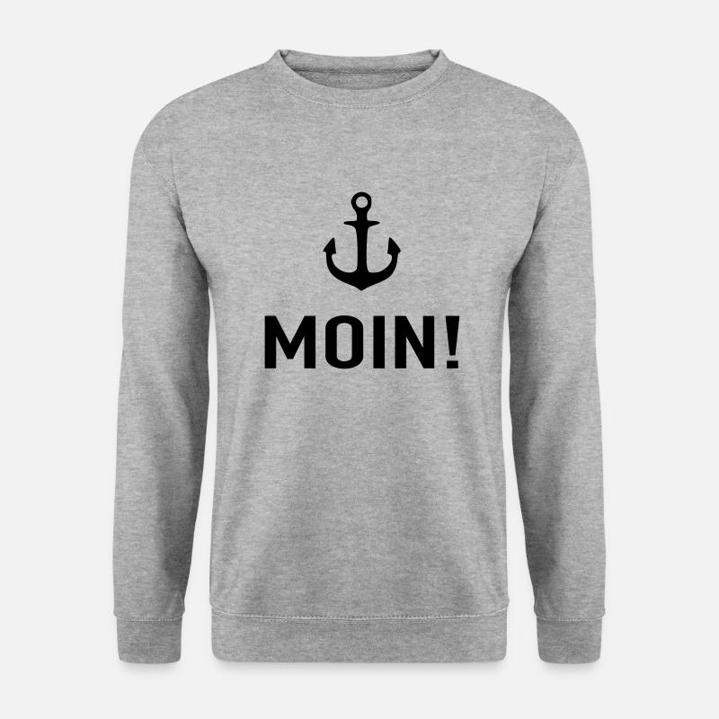 MOIN Anker 1- - Unisex Pullover - Weißgrau meliert