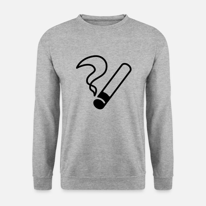 Cigarette / Cigarette / Sèche / Cigarrillo / - Sweat-shirt Unisexe - gris chiné