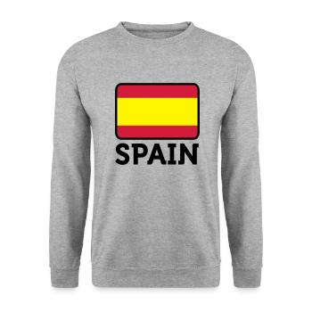 Drapeau national de l Espagne - Sweat-shirt Unisexe - gris chiné - Devant - Alina (178cm) & Michal (187cm)