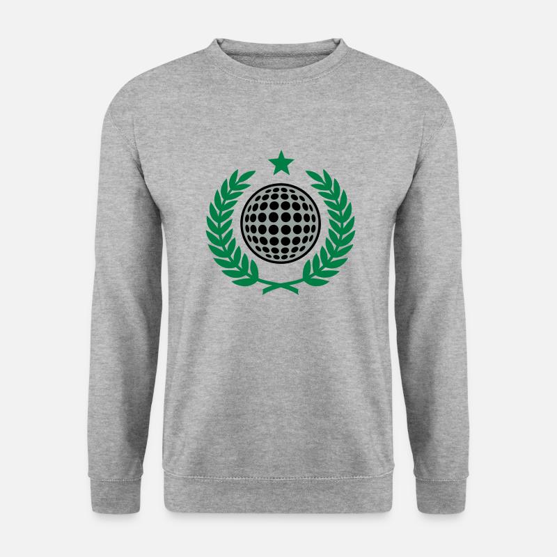 Lorbeerkranz (Golf) 02 - Unisex Pullover - Weißgrau meliert