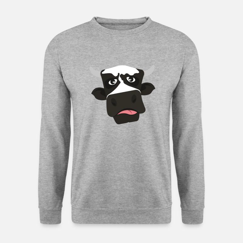 cow115 - Unisex Pullover - Weißgrau meliert