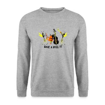 Jazz festival - Unisex Pullover - Weißgrau meliert - Vorne - Alina (178cm) & Michal (187cm)