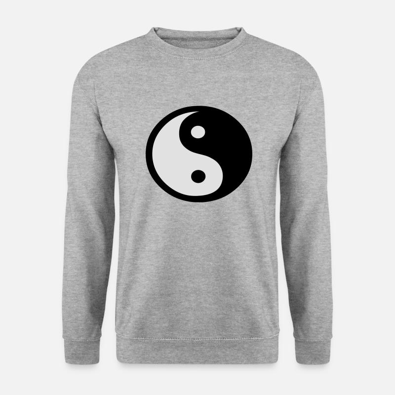 Yin und Yang (V) - Unisex Pullover - Weißgrau meliert