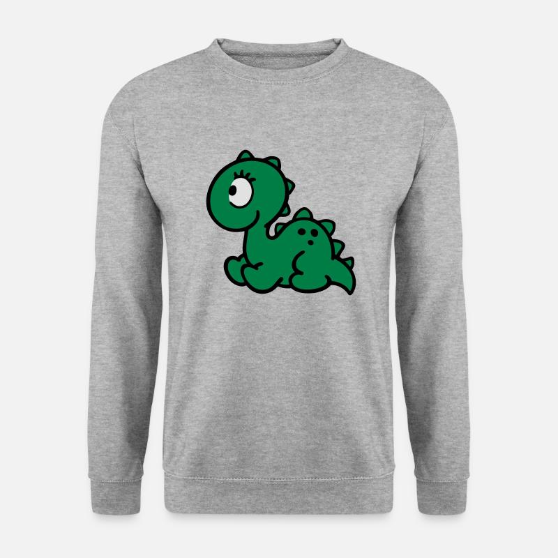 Drache - Unisex Pullover - Weißgrau meliert