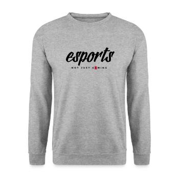 esports - not just gaming - Unisex Pullover - Weißgrau meliert - Vorne - Alina (178cm) & Michal (187cm)