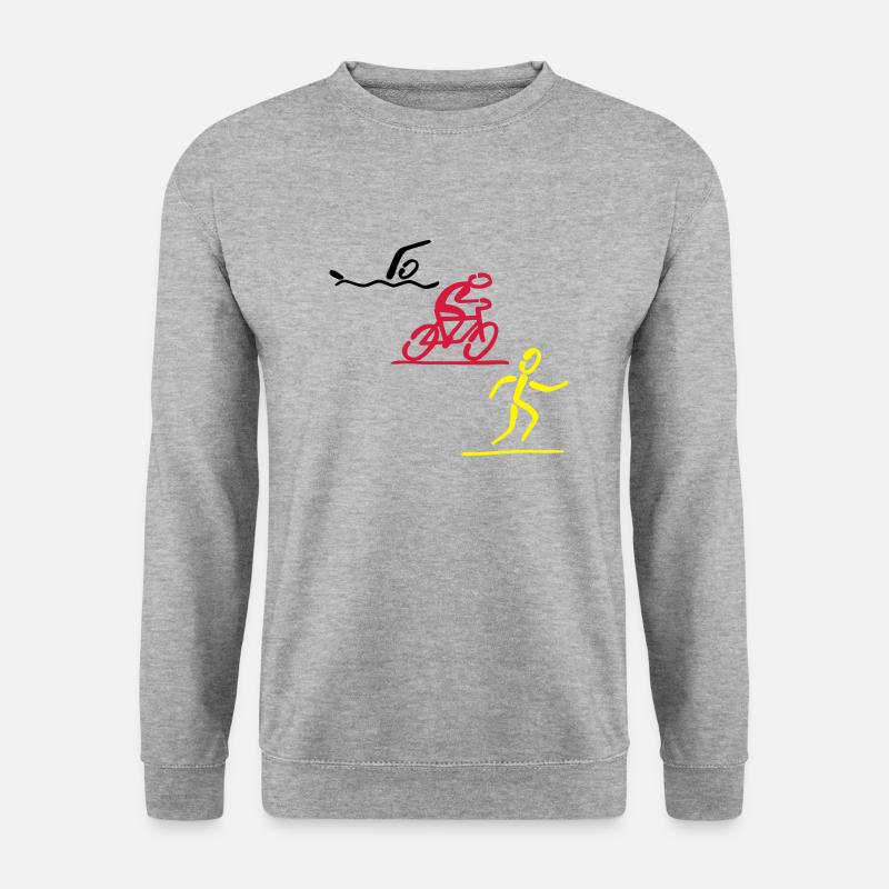 Triathlon - Unisex Pullover - Weißgrau meliert