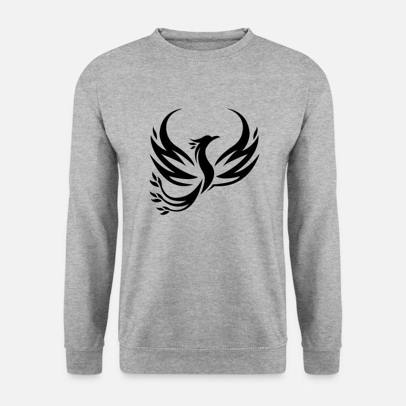 Phönix - Unisex Pullover - Weißgrau meliert