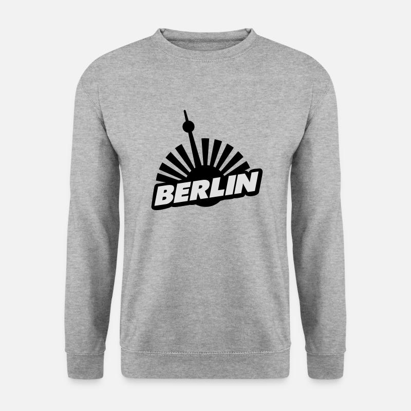 berlin - Unisex Pullover - Weißgrau meliert