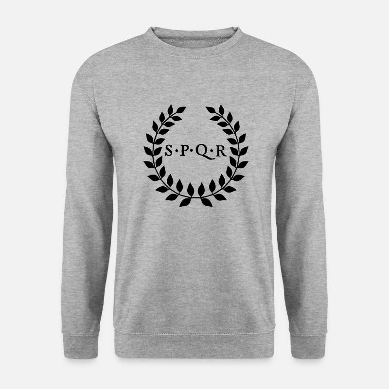 spqr - Unisex Pullover - Weißgrau meliert