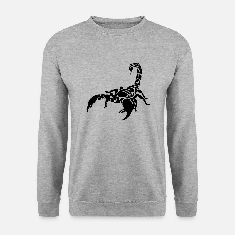 Sternzeichen Skorpion - Unisex Pullover - Weißgrau meliert