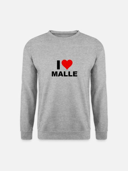 I LOVE MALLORCA / I LOVE MALLE - Unisex Pullover - Weißgrau meliert