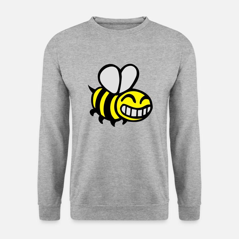 bee beekeeping beekeeper comics drawing - Unisex Sweatshirt - salt & pepper
