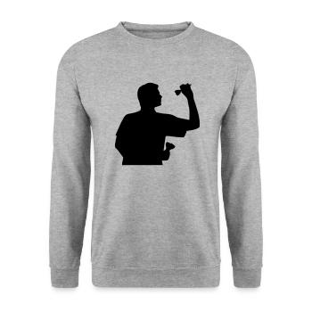 Jeu de fléchettes - Sweat-shirt Unisexe - gris chiné - Devant - Alina (178cm) & Michal (187cm)