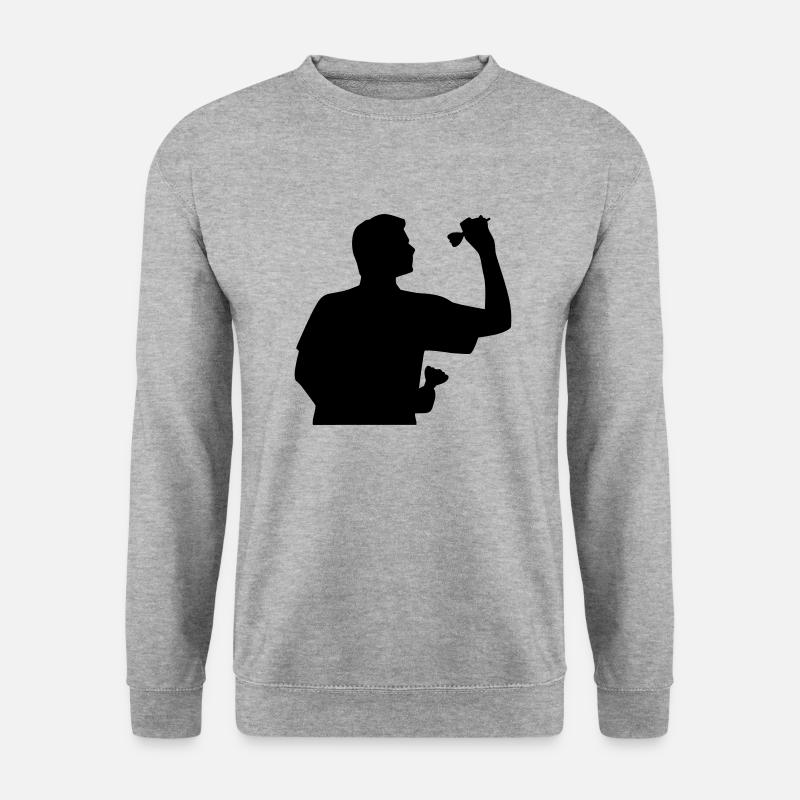 Darts - Unisex Pullover - Weißgrau meliert