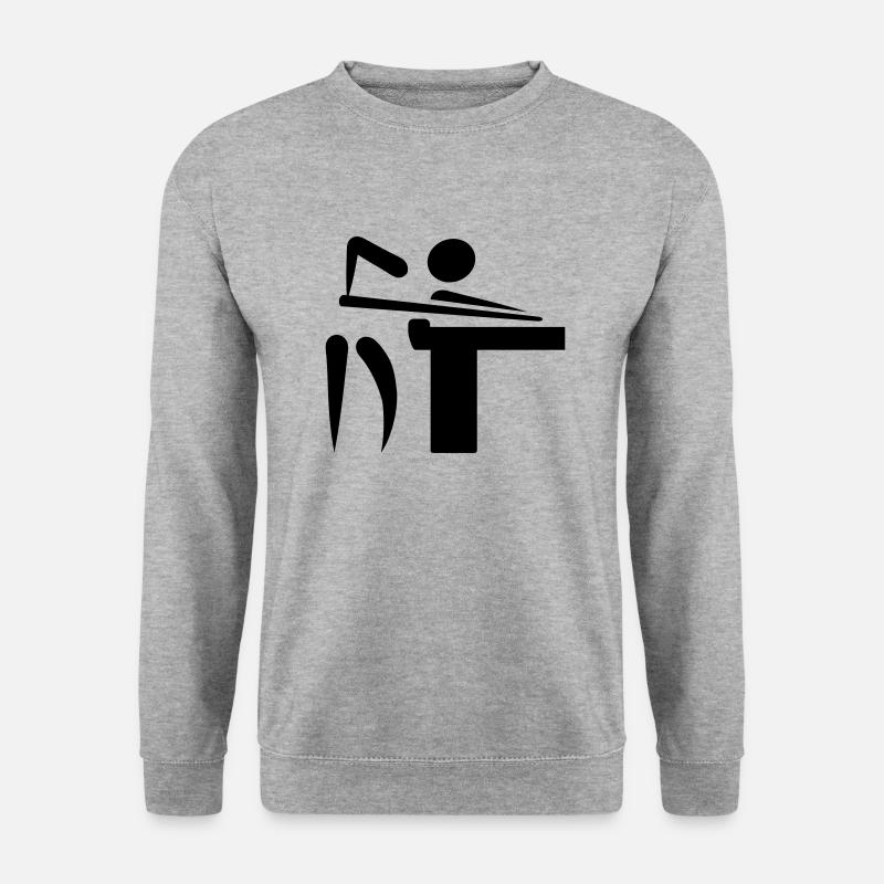 Billard - Unisex Pullover - Weißgrau meliert