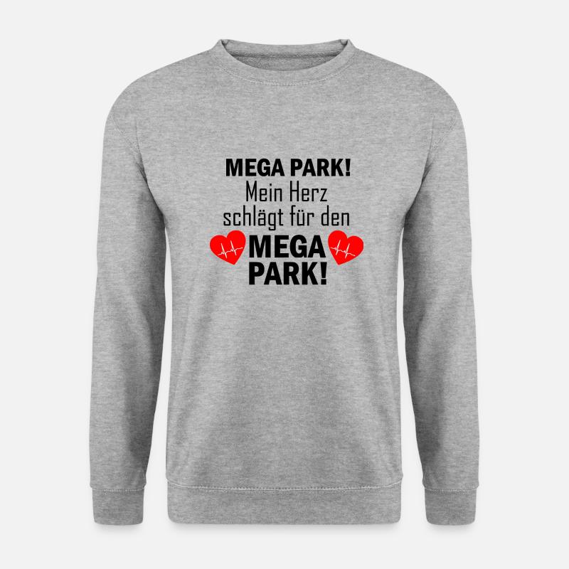 megapark - Unisex Pullover - Weißgrau meliert