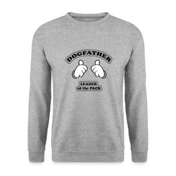 dogfather - leader of the pack - Unisex Sweatshirt - salt & pepper - Front - Alina (178cm) & Michal (187cm)